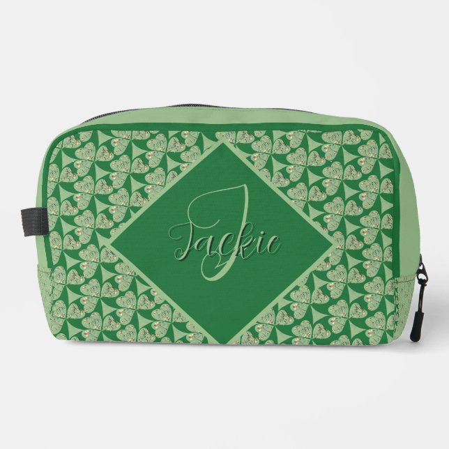 Shamrock Print Cut Sew Bag Waschbeutel (Vorderseite)