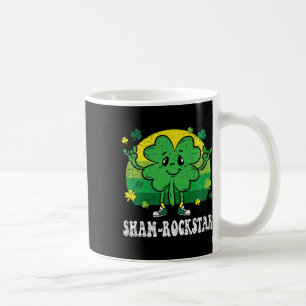 Shamrock Rockstar St. Patricks Tag Lustig 4-Blatt- Kaffeetasse