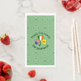 Shamrock Scot Lion Ireland USA Flags Personalized Serviette