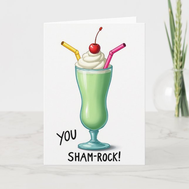 Shamrock Shake Süße Karte (Vorderseite)