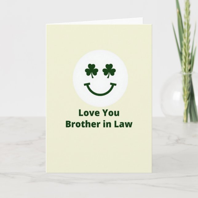 Shamrock Smiling Brother Card Karte (Vorderseite)