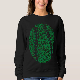 Shamrock Softball Ball St Patrick's Day Irish Men  Sweatshirt