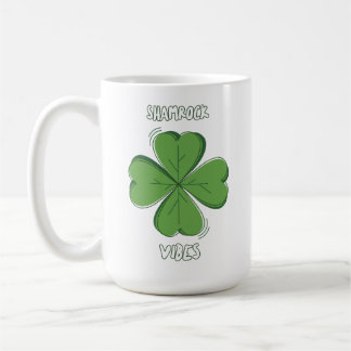 Shamrock Vibes Four-Leaf Clover St. Paddy's Day Kaffeetasse