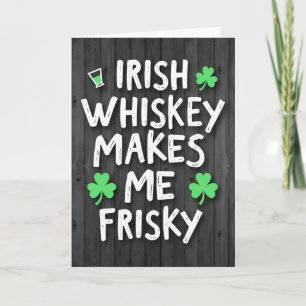 Shamrock Whiskey Fun-Karte Karte