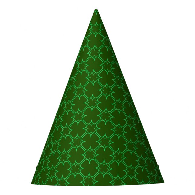Shamrocked Saint Patrick's Day Clover Gemustert Partyhütchen (Vorderseite)