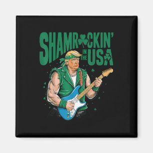 Shamrockin in den USA, Funny Trump St Patricks Magnet
