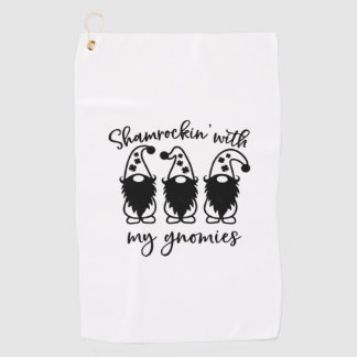 Shamrockin mit meinen Gnomen Golfhandtuch