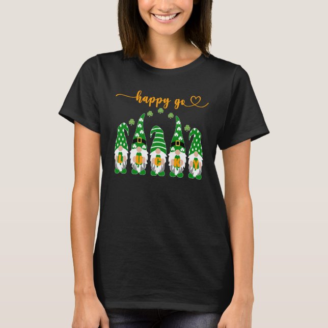 Shamrockin With My Gnomies Men And Women's St Patr T-Shirt (Vorderseite)