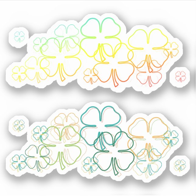 Shamrocks Aufkleber (Vorderseite)
