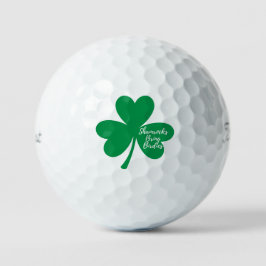 'Shamrocks Bring Birdies' St. Patrick's Day Fun Golfball
