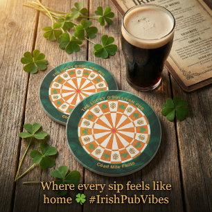 Shamrocks & Celtic Knots Irish Pub Getränkeuntersetzer