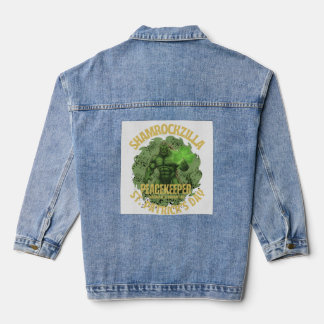 Shamrockzilla Peacekeeper: St. Patrick’s Day Kaiju Jeansjacke
