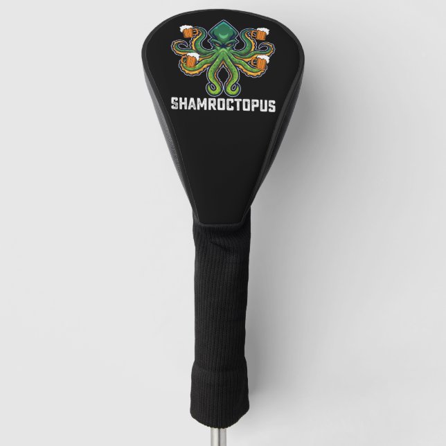 Shamroctopus Octopus Lover St Patrick's Day Golf Headcover (Vorderseite)