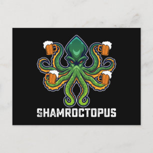Shamroctopus Octopus Lover St Patrick's Day Postkarte