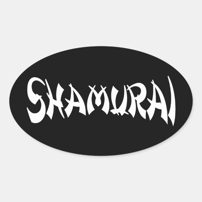 SHAMURAI OVALER AUFKLEBER (Vorderseite)