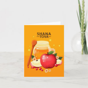 Shana Tova - Frohes jüdisches Neujahrs-Grußkarte Feiertagskarte