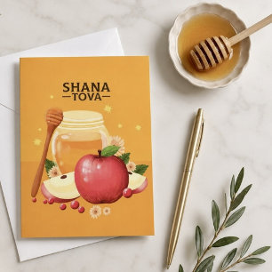 Shana Tova - Glückliche jüdische Weihnachtskarte Feiertagskarte