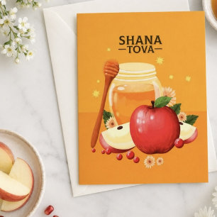 Shana Tova - Glückliche jüdische Weihnachtskarte Feiertagspostkarte