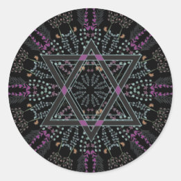 Shana Tova Jüdisches Neujahr Runder Aufkleber