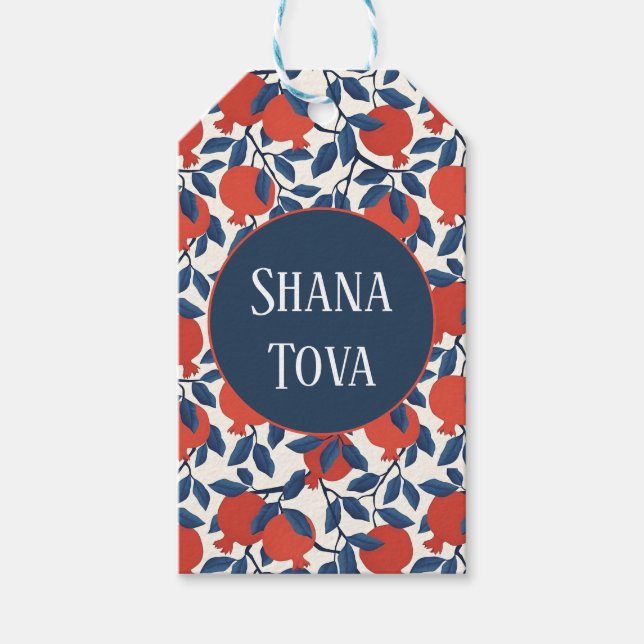 Shana Tova Pomegranate Geschenkanhänger (Vorderseite)