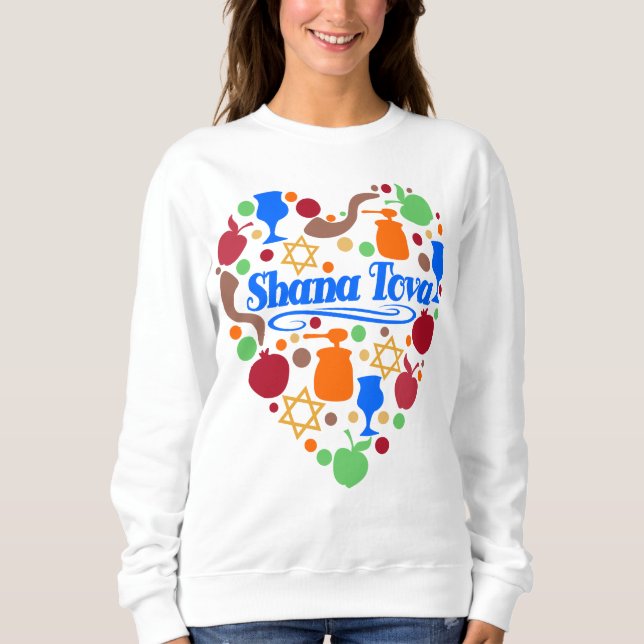 Shana Tova Rosh Hashanah Jüdischer Neujahrsurlaub Sweatshirt (Vorderseite)