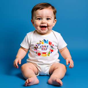 🍯 🍎 🐟 Shana Tova! Schönes neues Jahr1 Baby Strampler