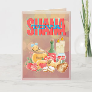 Shana Tova zum süßen neuen Jahr / Rosch ha-Schana Feiertagskarte