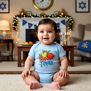 🍎 Shanah Tovah Baby Strampler