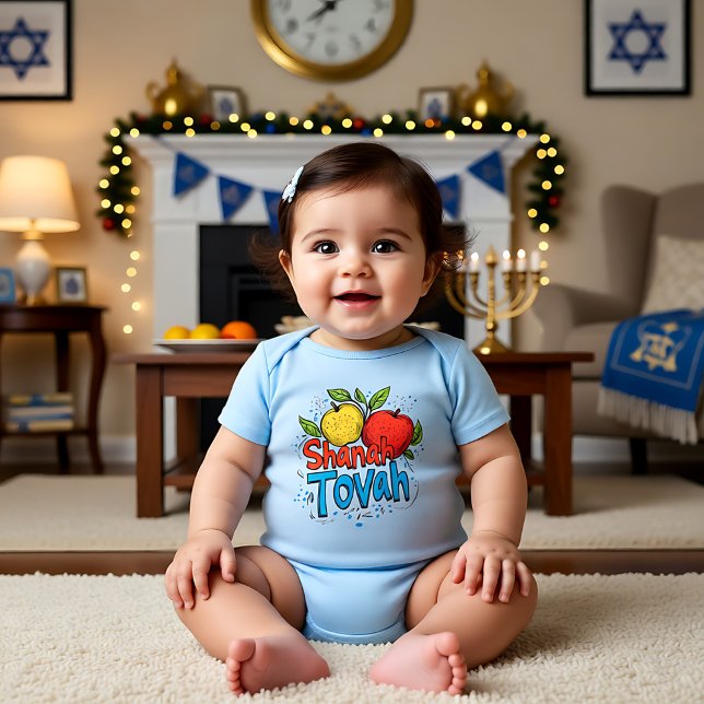 🍎 Shanah Tovah Baby Strampler (🍎 Shanah Tovah Baby Bodysuit)