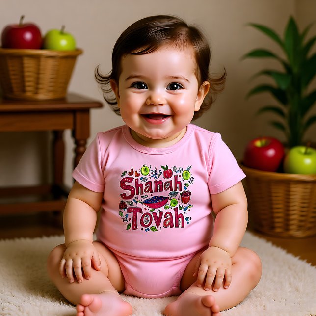 🍎 Shanah Tovah Baby Strampler (🍎 Shanah Tovah Baby Bodysuit)