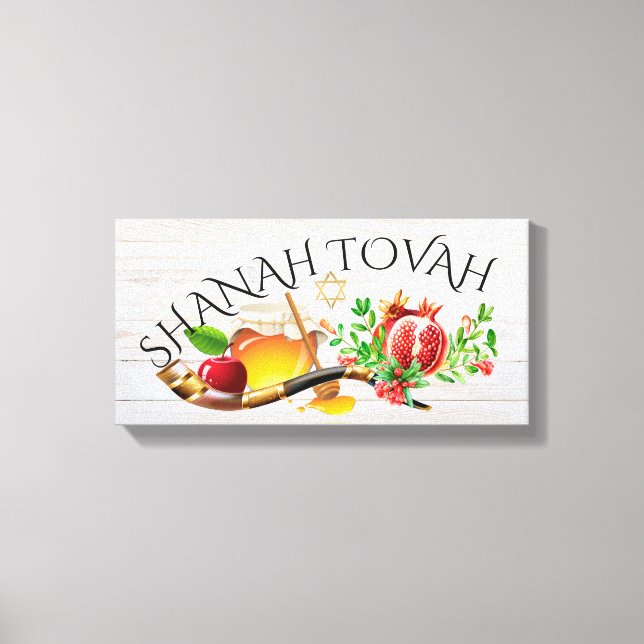 Shanah Tovah Leinwand Art (Vorderseite)