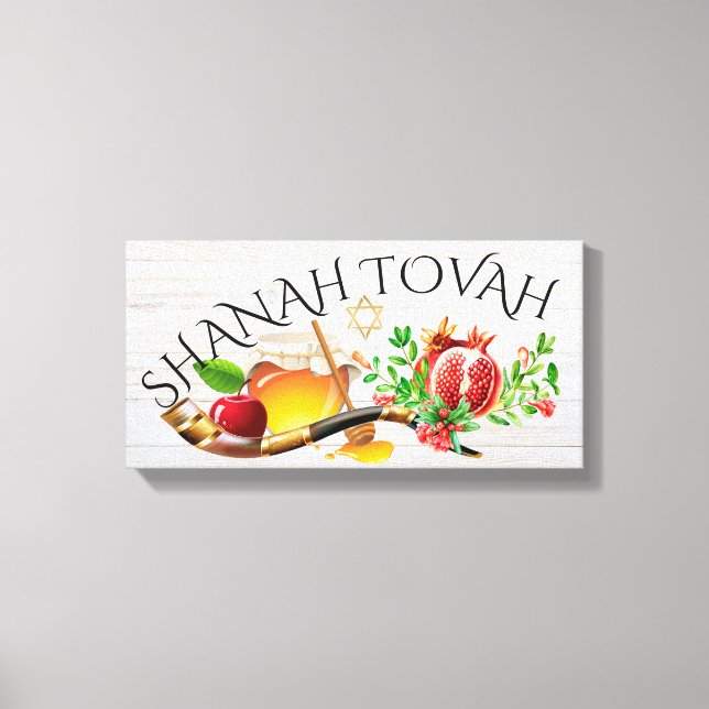 Shanah Tovah Leinwand Art (Vorderseite)