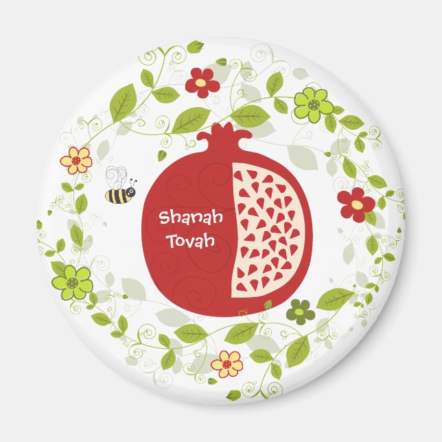 Shanah Tovah Rosh Hashanah Judenneues Jahr Magnet (Vorne)
