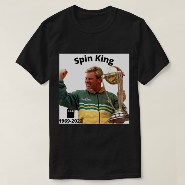 Shane Warne Cricket Player - Spin King T-Shirt (Design vorne)