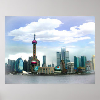 Shanghai 上 海 Skyline - The Bund Poster