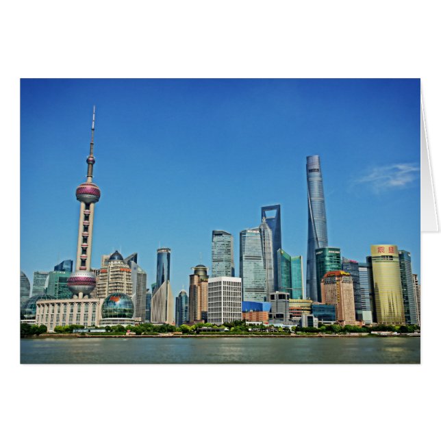 Shanghai, China - Blick vom Bund (Vorderseite (Horizontal))