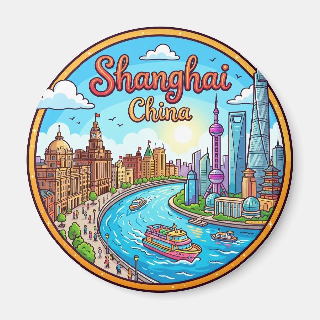 Shanghai, China China Magnet (Vorne)