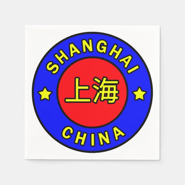 Shanghai-China Serviette (Vorderseite)