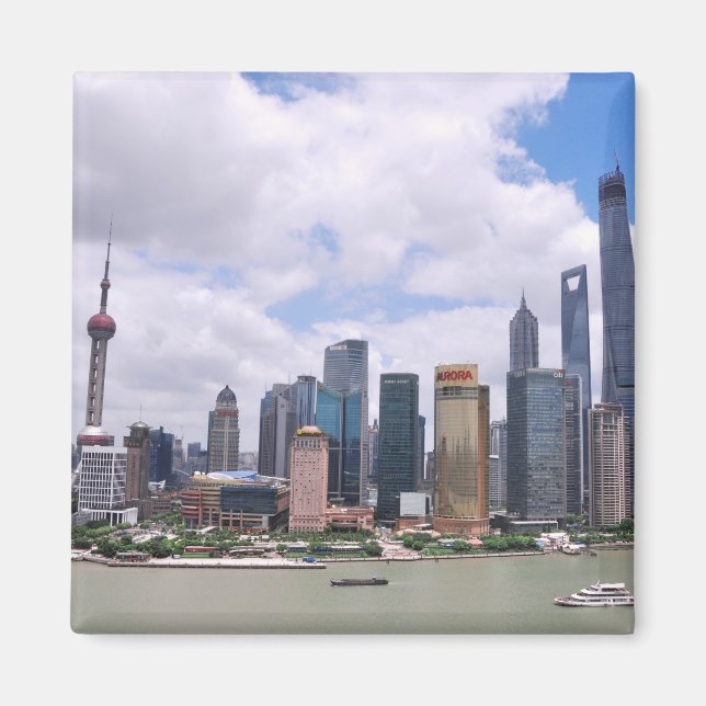 Shanghai, China Skyline Magnet (Vorne)