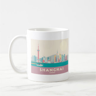Shanghai China The Bund Pastel Travel Kaffeetasse