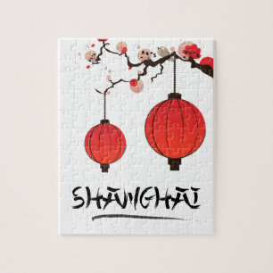 Shanghai China Vintage-Reiseplakat Puzzle
