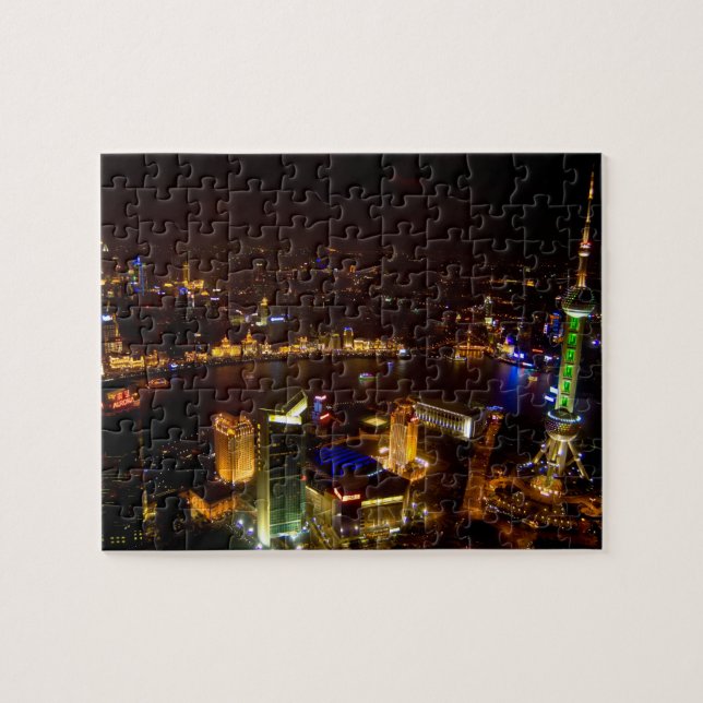 Shanghai China wunderbare Skyline mit modernen Puzzle (Horizontal)