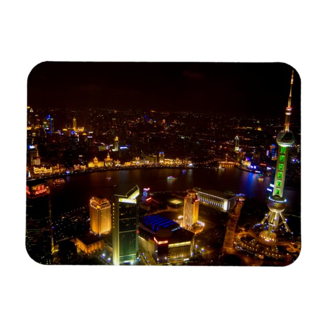 Shanghai China wunderschöne Skyline mit modernem Magnet (Horizontal)