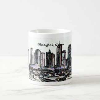 Shanghai-Chinawolkenkratzerpanorama mug2 Kaffeetasse