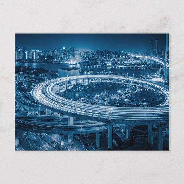 Shanghai Overpass 3 Postkarte (Vorderseite)