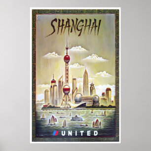 Shanghai Poster China Druck Chinesische Kunst Vere