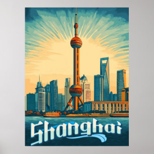 Shanghai Skyline - Atemberaubendes Stadtbild Poster