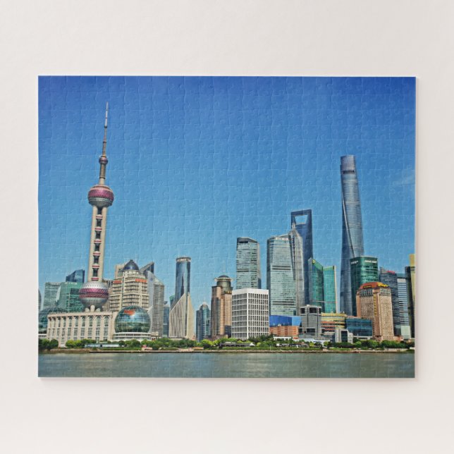Shanghai Skyline aus dem Bund - 16x20 - 520 Stk. Puzzle (Horizontal)