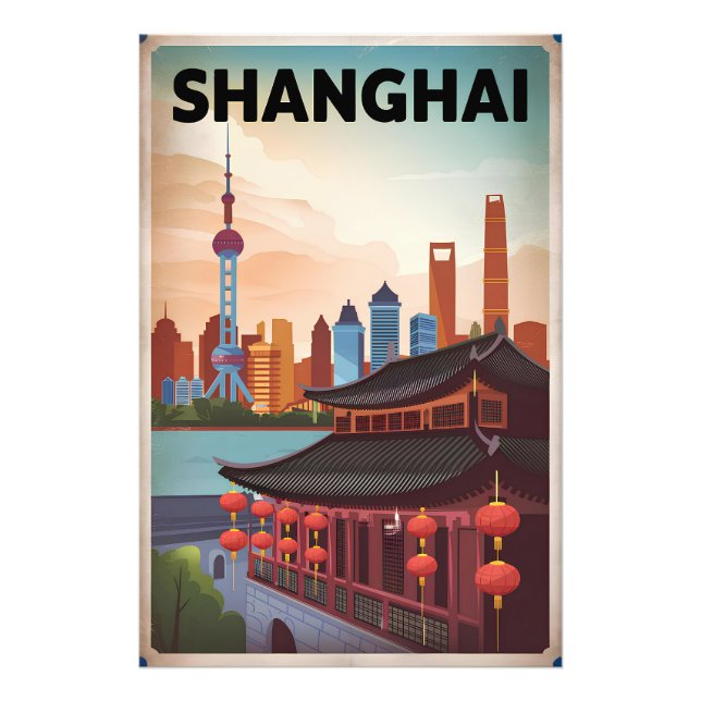 Shanghai Vintag Fotodruck (Vorne)
