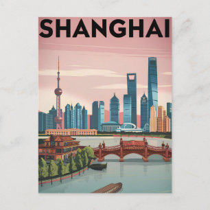 Shanghai Vintage Postkarte